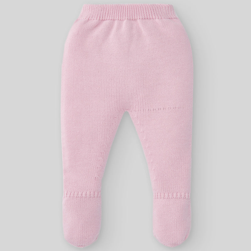 Knit Newborn Sweater & Pant - Chalk Pink/Beige