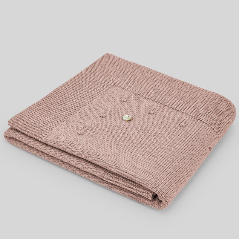 Knit Newborn Blanket Magia - Mist Pink/Acrilico