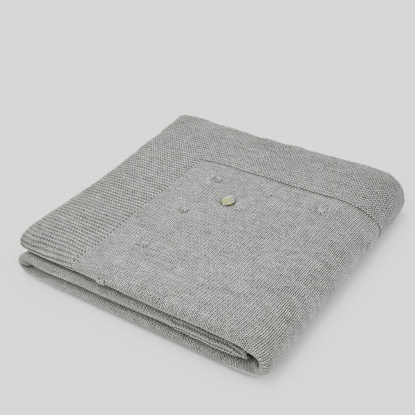 Knit Newborn Blanket Magia - Grey Pearl/Lana