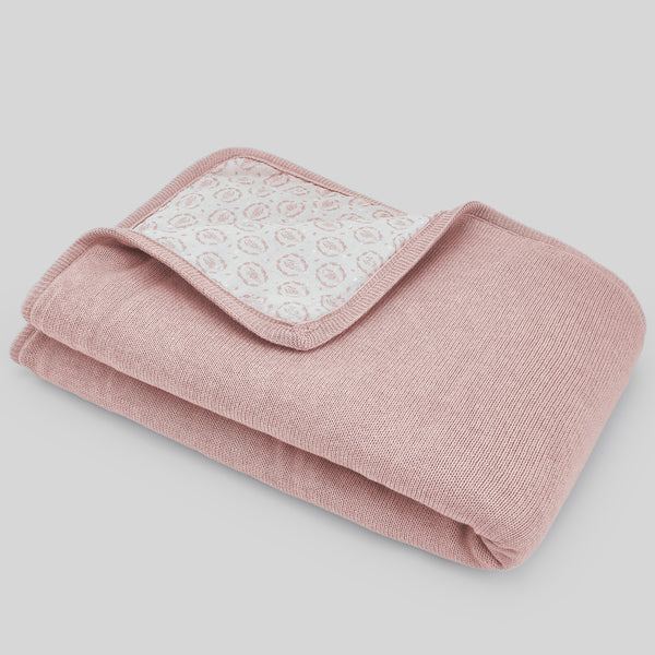 Knit Newborn Blanket Romeo Y Julieta - Powder Pink