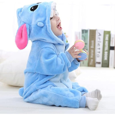 3D Stitch Fleece Romper