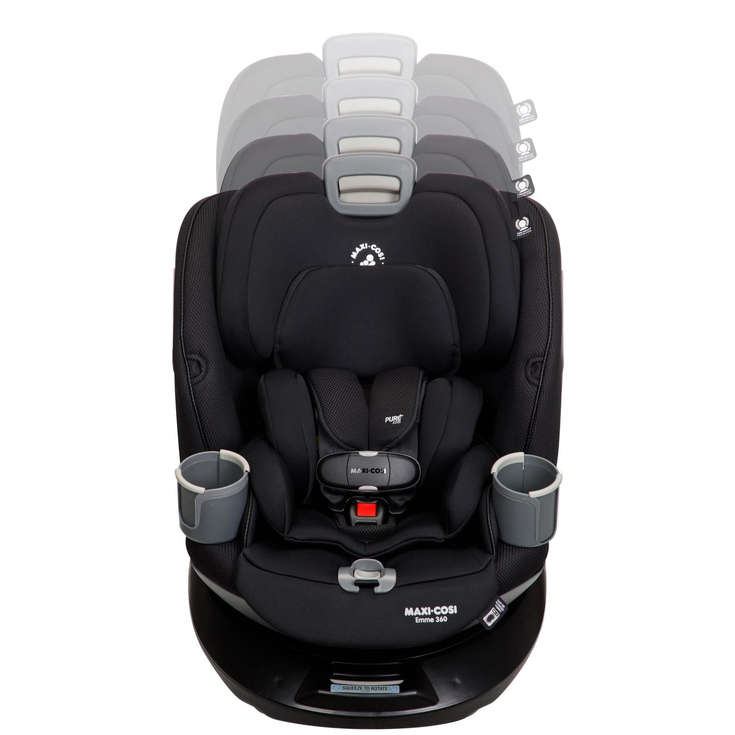 Maxi Cosi Emme 360 Rotating All-in-One Car Seat - Midnight Black - Luna Baby Store Miami