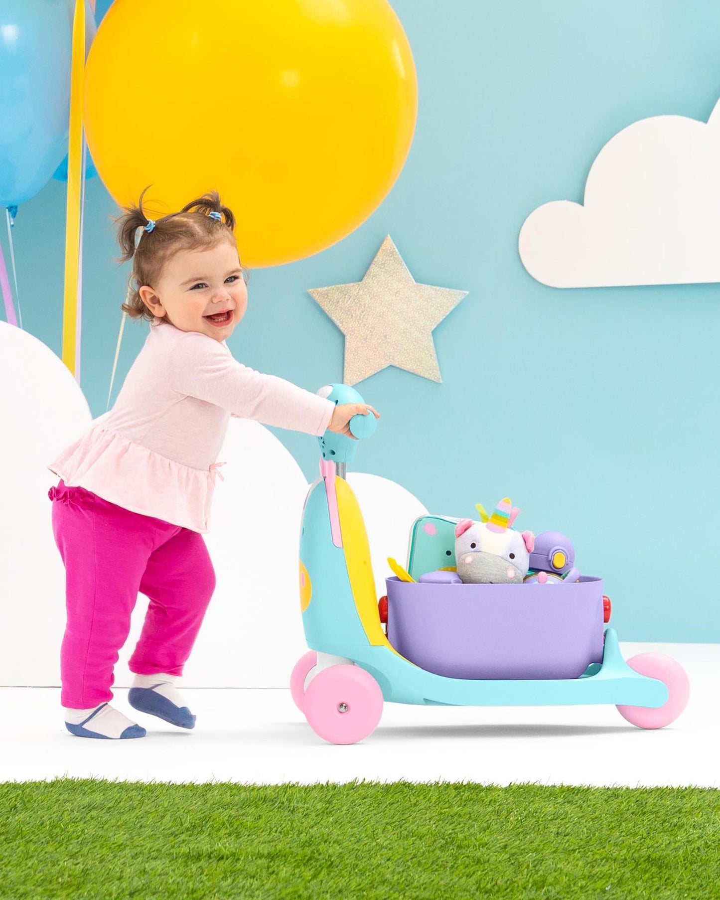 Skip Hop Zoo 3-In-1 Ride On Toy Unicorn