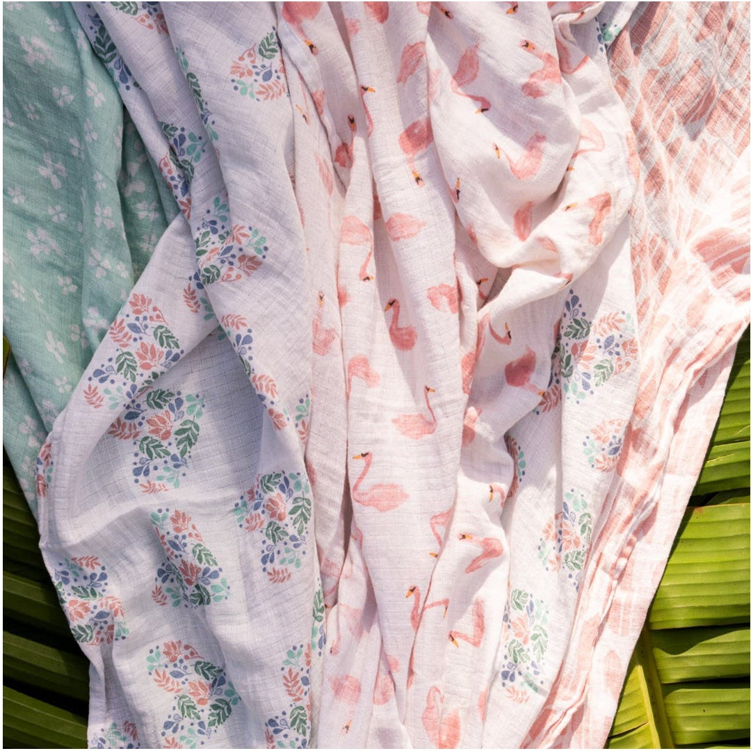Aden + Anais - 4 Pk Muslin Swaddles, Briar Rose