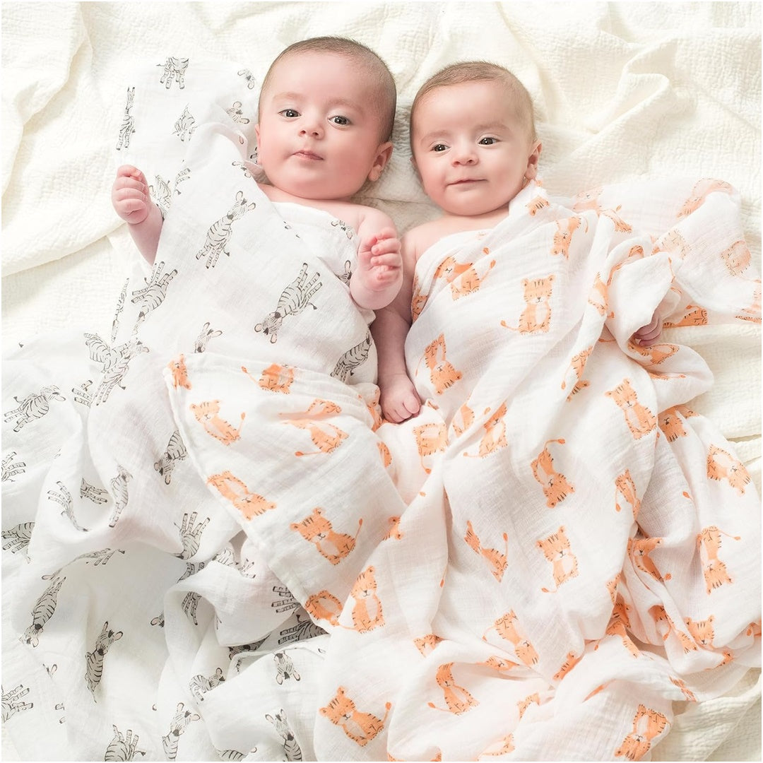 Aden + Anais - 4Pk Muslin Swaddles, Safari Babes