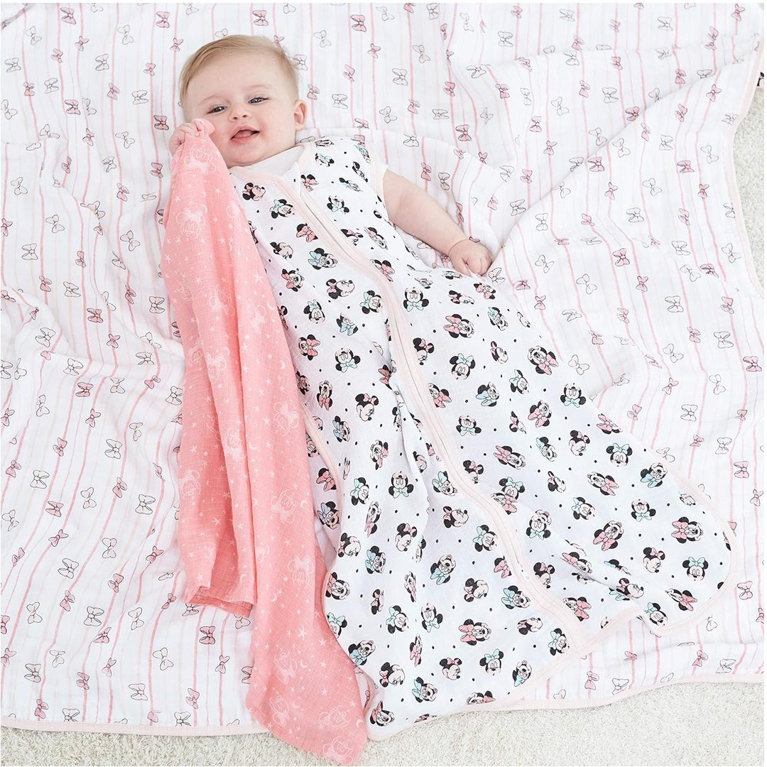 Aden + Anais - 4Pk Muslin Swaddles, Minnie Mouse Rainbows