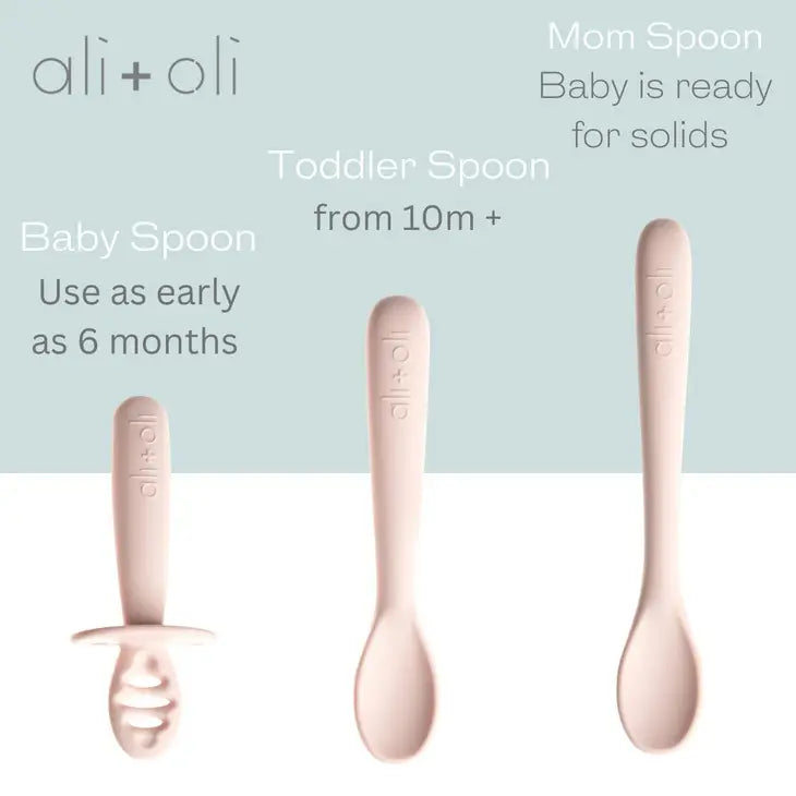 Ali+Oli (3-Pc) Multi Stage Spoon Set For Baby - Blush 6m+