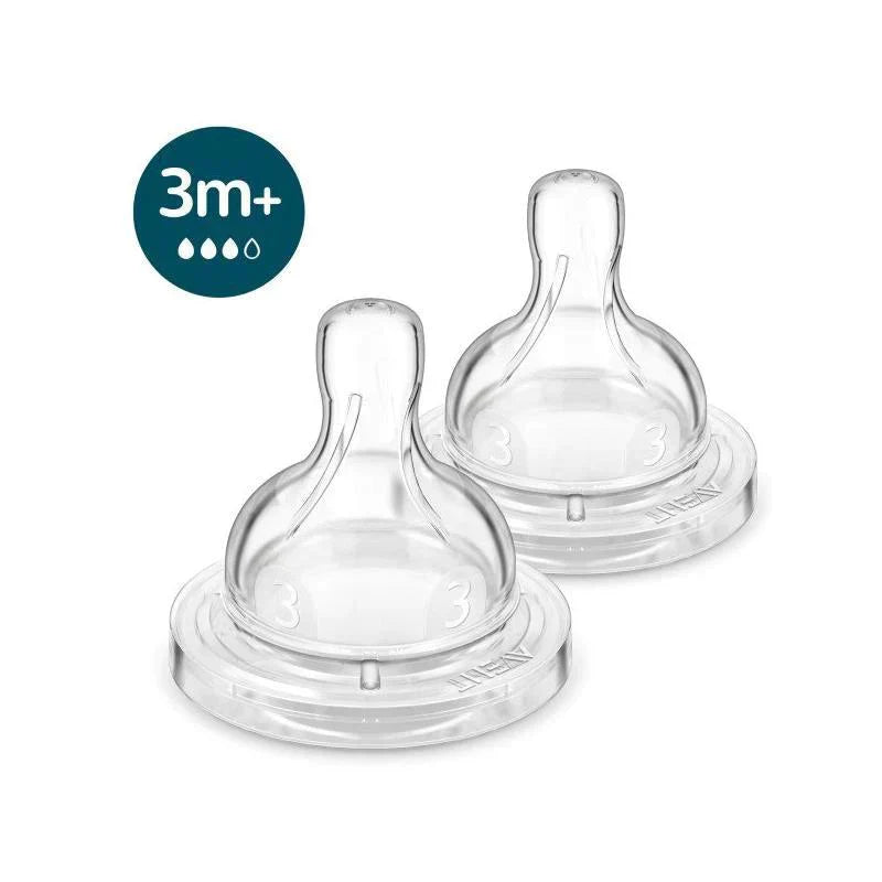 Avent Anti-Colic Baby Bottle Flow 3 Nipple 2Pk - Luna Baby Store Miami