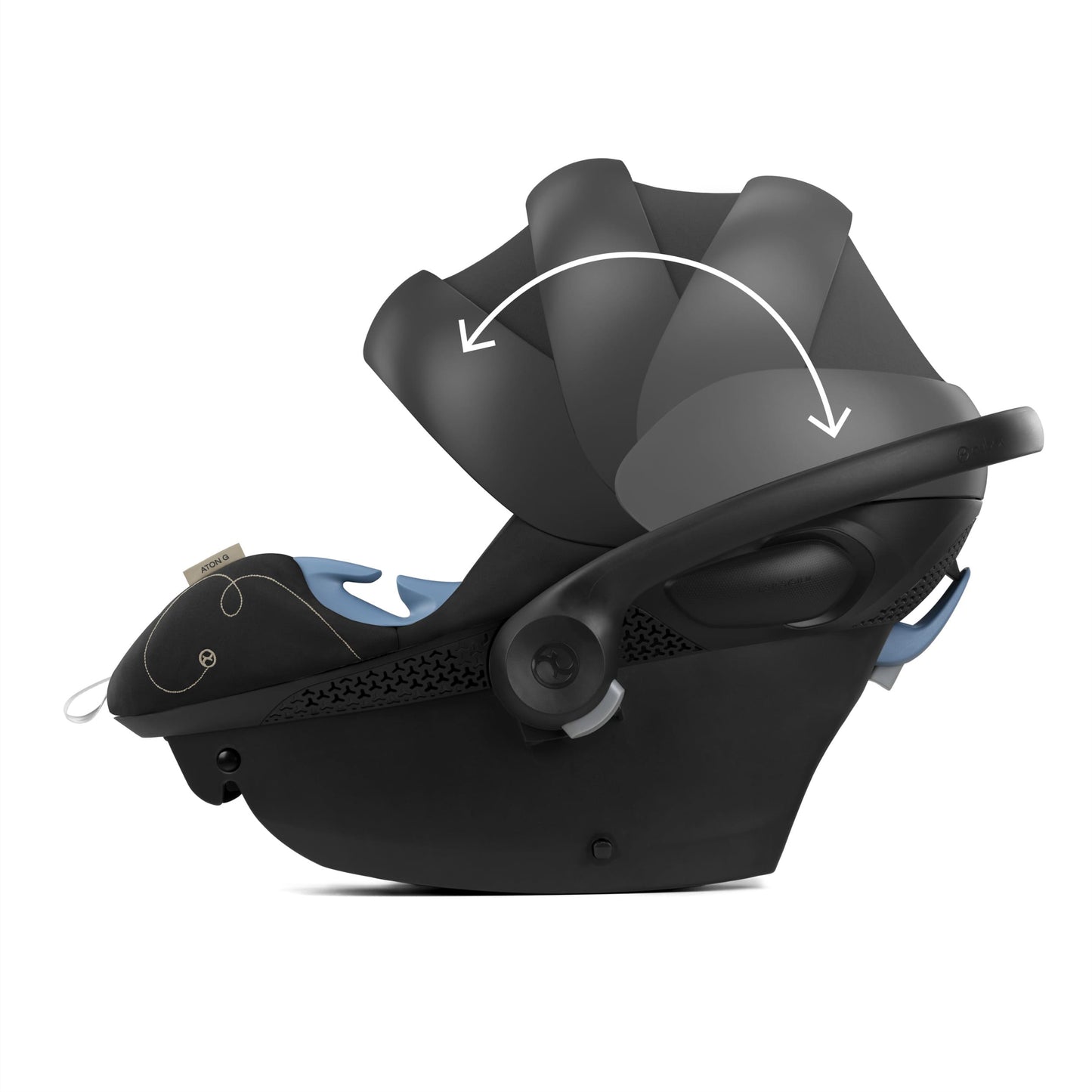 Cybex Aton G Infant Car Seat w/ SensorSafe - Moon Black - Luna Baby Store Miami