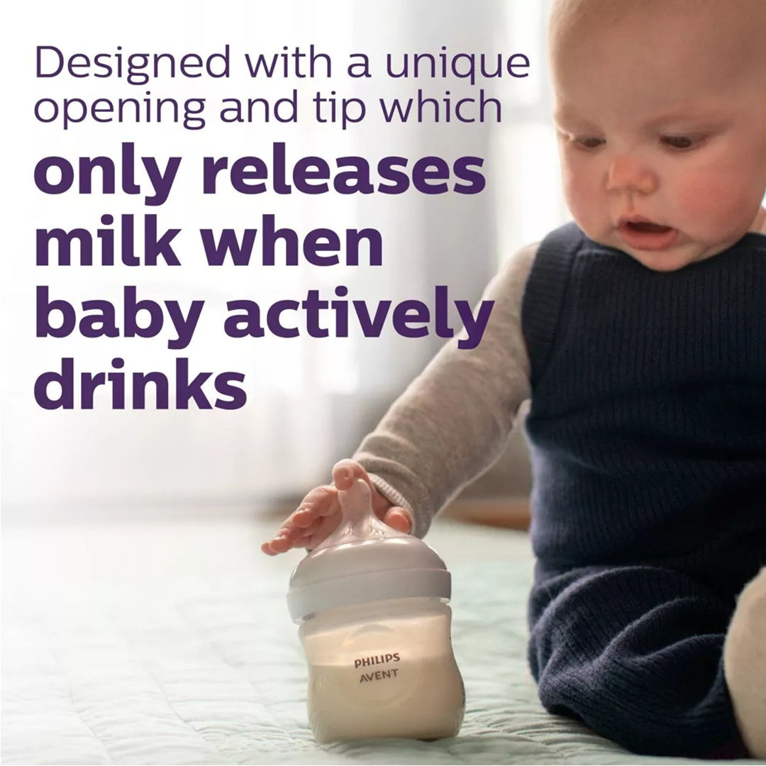 Philips Avent Glass Natural Baby Bottle with Natural Response Nipple - Clear - 4oz