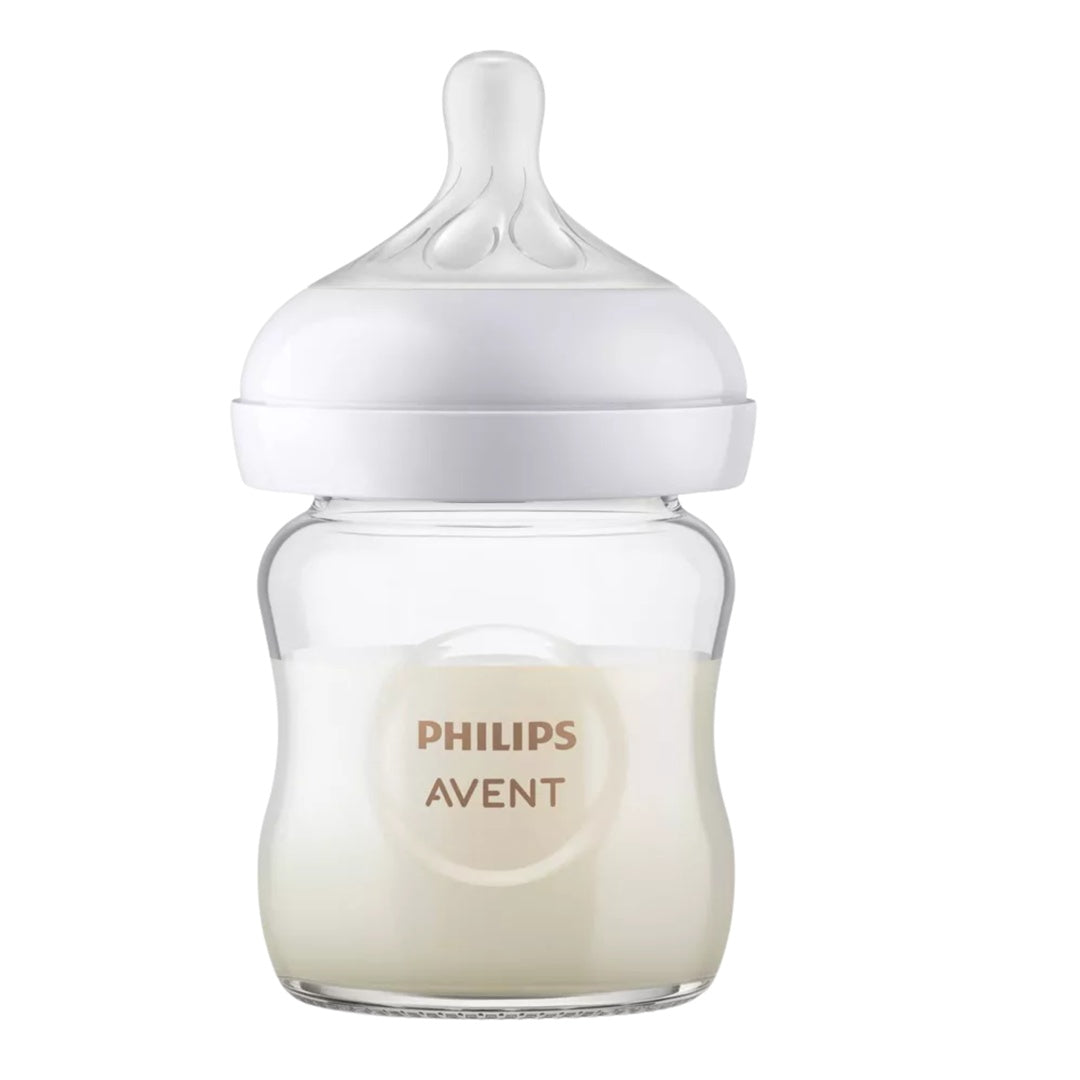 Philips Avent Glass Natural Baby Bottle with Natural Response Nipple - Clear - 4oz