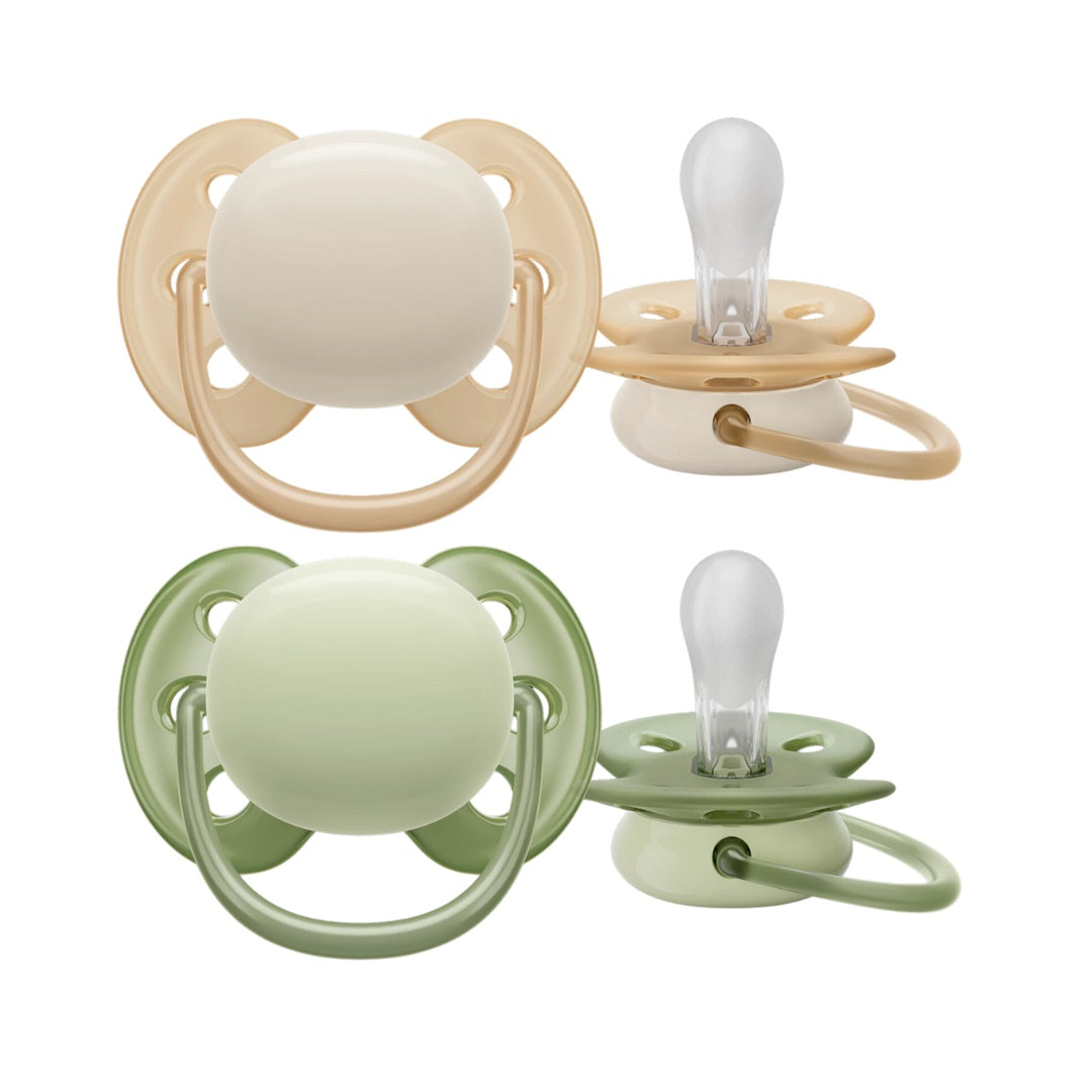Philips Avent Ultra Soft Pacifier 0-6m Sand/Green