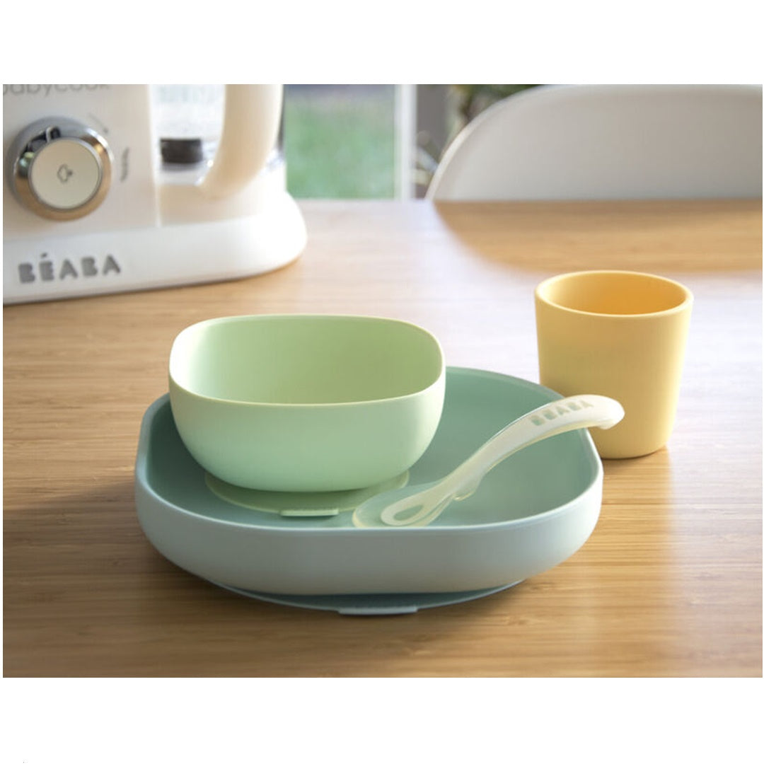Beaba Silicone Suction Meal Set - Set of 4 - Pastel