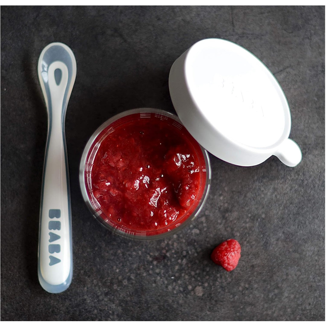 Beaba Baby First Foods - Travel Set of 2 - Cloud/Sage