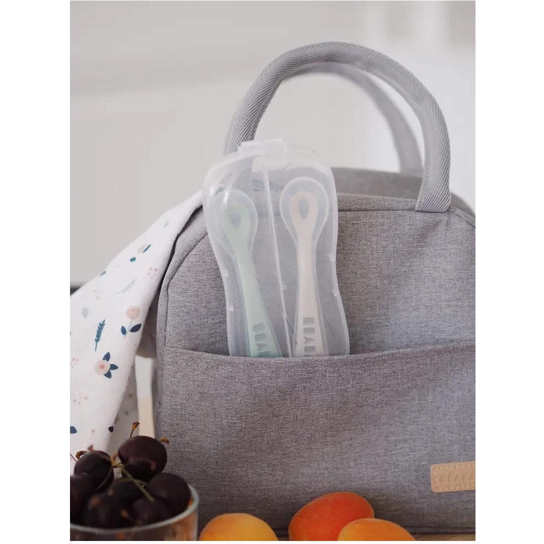 Beaba Baby First Foods - Travel Set of 2 - Cloud/Sage