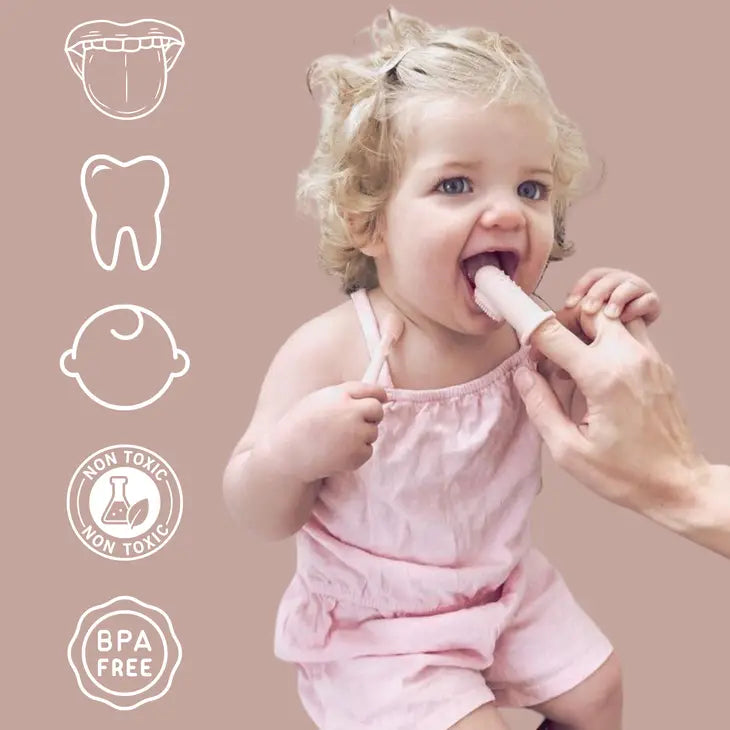 Baby Finger Toothbrush & Tongue Cleaner Oral Set 3m+ Blush