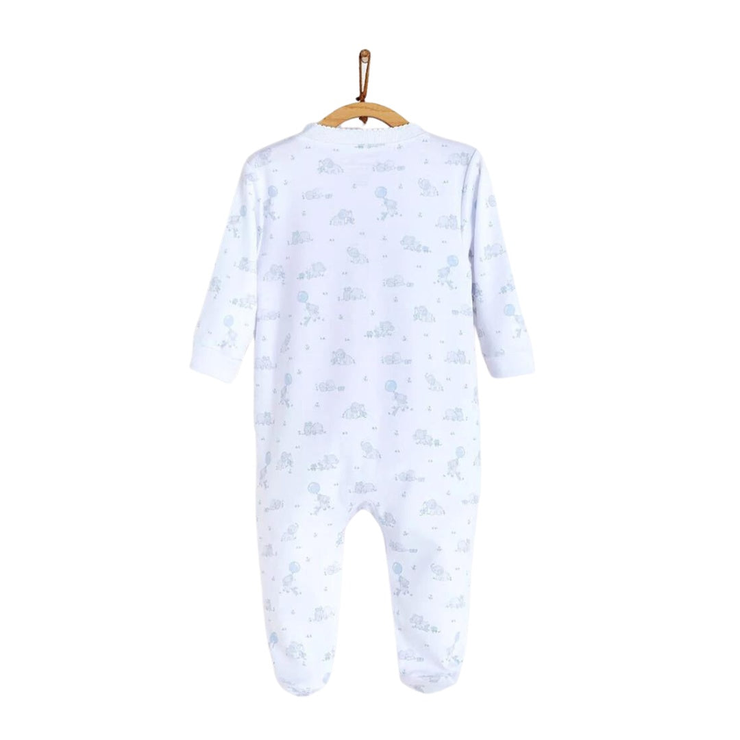 Babycottons Alfred & Colette Footed Pajama - Blue