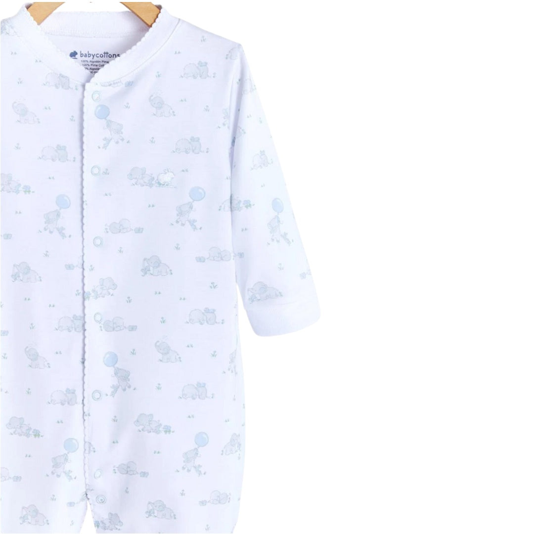 Babycottons Alfred & Colette Footed Pajama - Blue