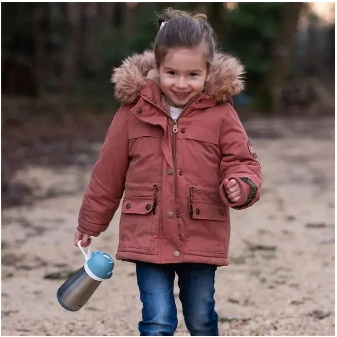Beaba Stainless Steel Kids Water Bottle - Rain