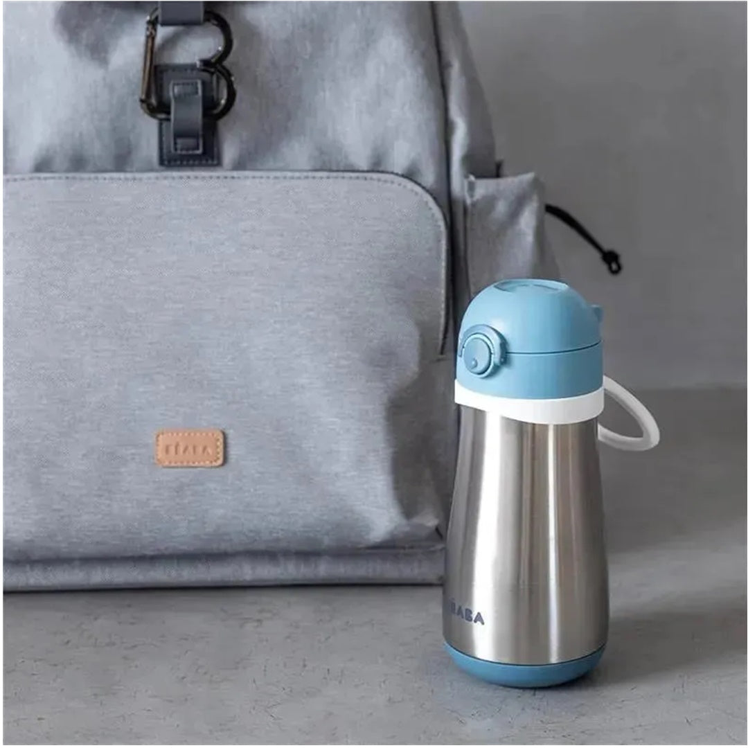 Beaba Stainless Steel Kids Water Bottle - Rain