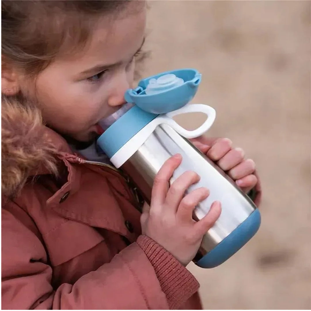 Beaba Stainless Steel Kids Water Bottle - Rain