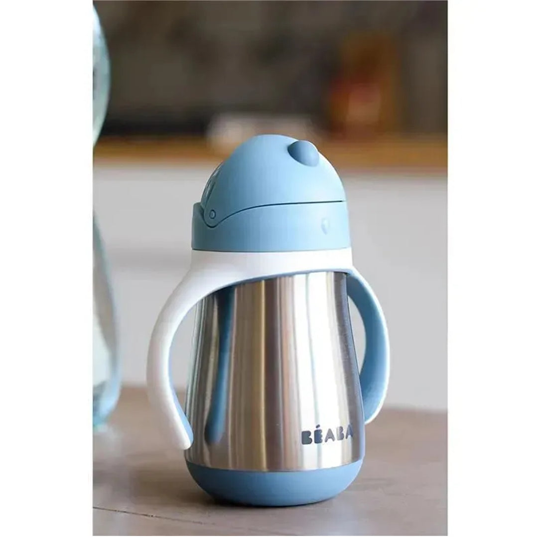 Beaba Stainless Steel Straw Sippy Cup - Rain