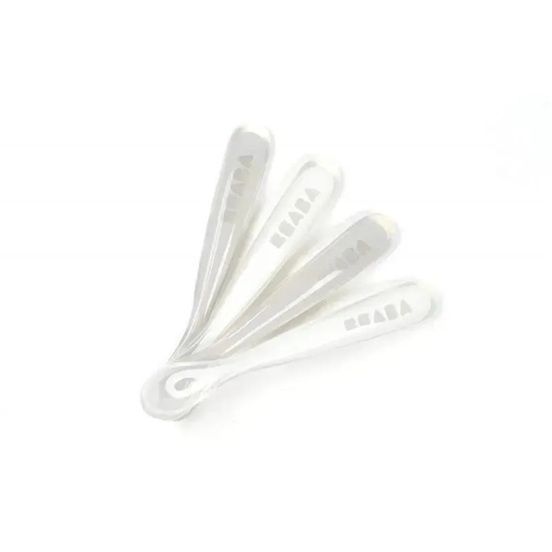 Beaba Baby First Foods Silicone Spoons - Set of 4 in Cloud