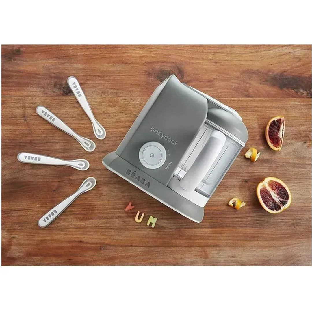 Beaba Baby First Foods Silicone Spoons - Set of 4 in Cloud