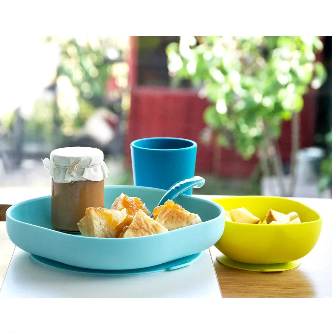 Beaba Silicone Suction Meal Set - Set of 4 - Peacock