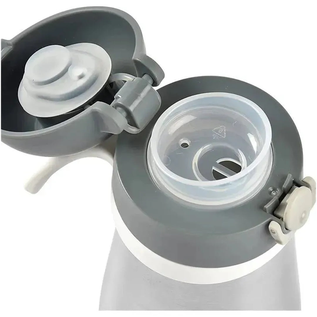 Beaba Stainless Steel Kids Water Bottle - Charcoal