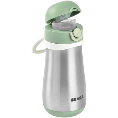Beaba Stainless Steel Kids Water Bottle - Sage