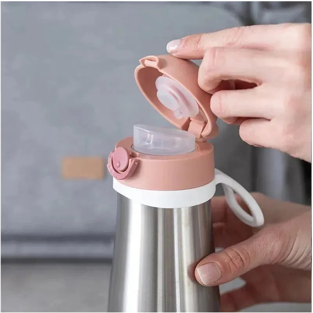 Beaba Stainless Steel Kids Water Bottle - Rose