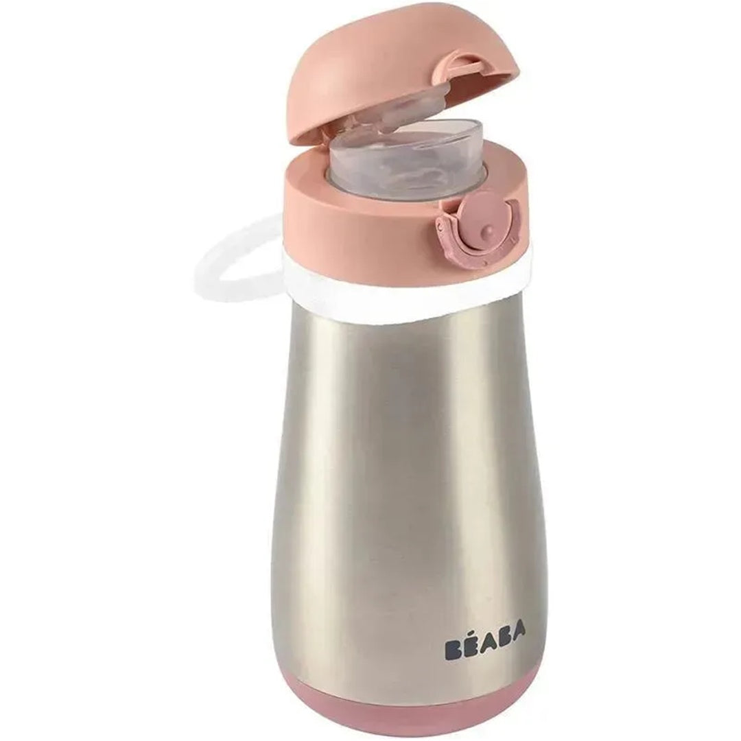 Beaba Stainless Steel Kids Water Bottle - Rose
