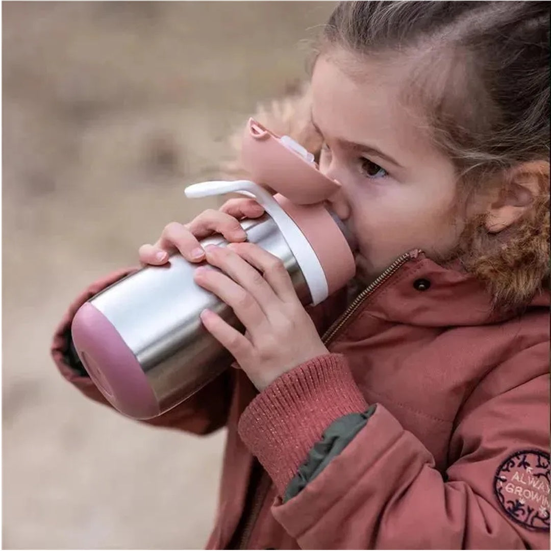 Beaba Stainless Steel Kids Water Bottle - Rose