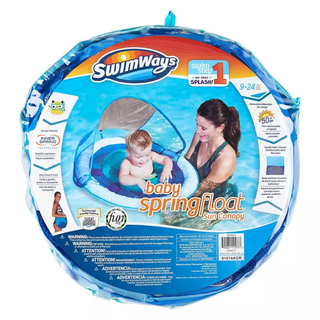 Boia Infantil Com Capota Swimways FPS50+ Monstrinho Azul - Swimways Babytunes