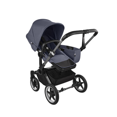 Bugaboo Donkey 5 Mono Bassinet and Seat - All Stormy Blue/Graphite Chassis