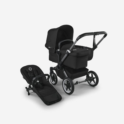 Bugaboo Donkey 5 Mono Bassinet and Seat - Midnight Black/Graphite Chassis