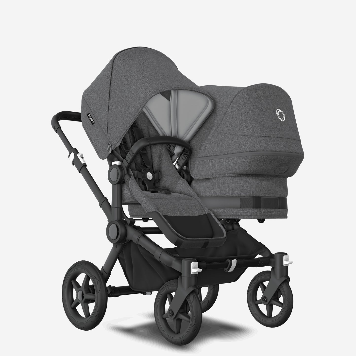 Bugaboo Donkey 5 Duo Bassinet And Seat Stroller - Grey Mélange/Black Chassis
