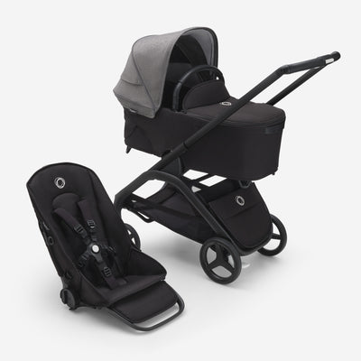 Bugaboo Dragonfly Stroller & Bassinet - Grey Melange/Frame Black