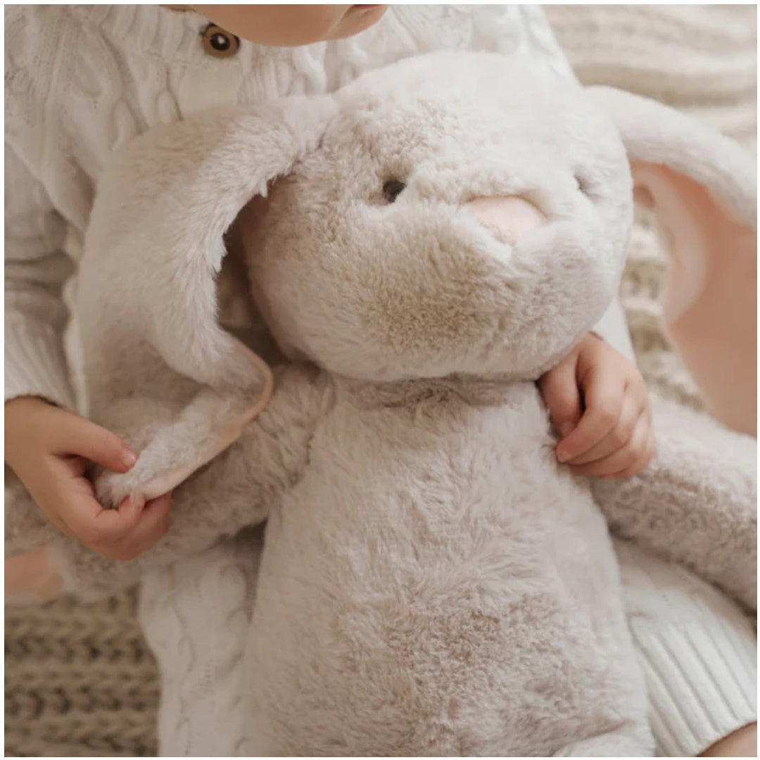 Elegant Baby Bunny Bedtime Huggie Plush Toy with Blanket