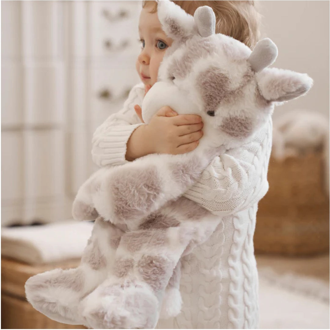 Elegant Baby Giraffe Bedtime Huggie Plush Toy with Blanket
