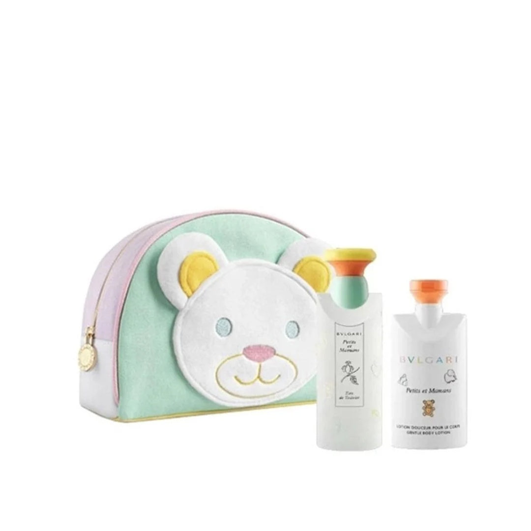 Bvlgari Petit Et Maman 3 Piece Eau de Toilette Lotion & Pouch Set