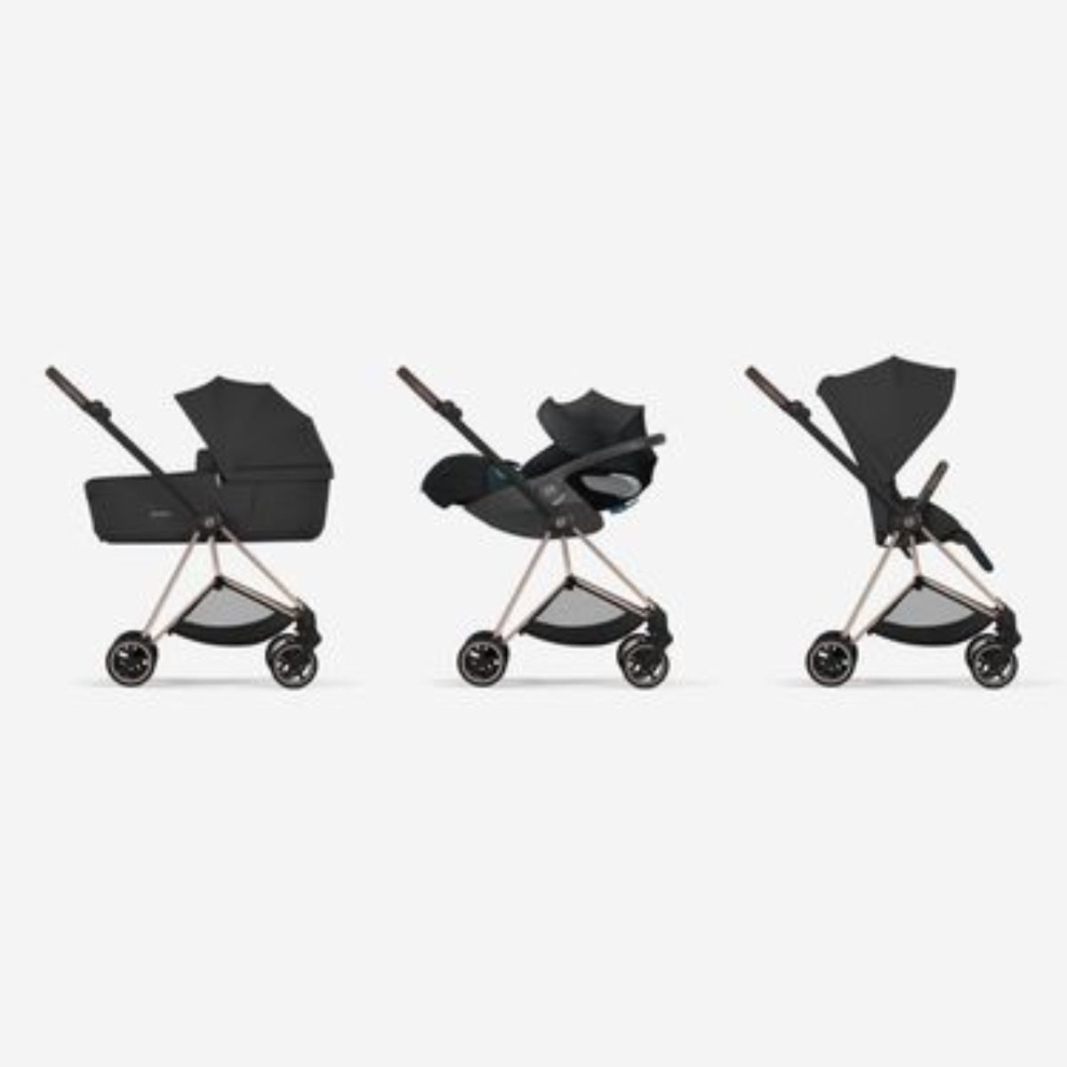 CYBEX Mios Stroller Comfort Collection - Matte Black Frame / Coconut Brown Lux Seat