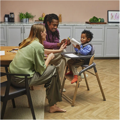 Bugaboo Giraffe Complete High Chair - Warm Wood/ Gray