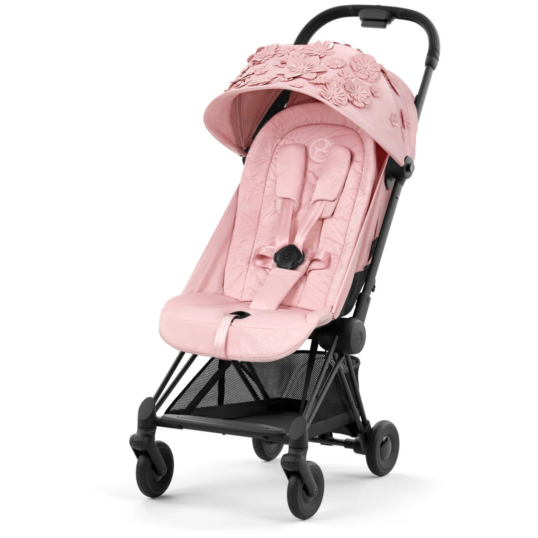 cybex pink flower Cybex COYA Compact Stroller Simply Flowers Pink / Matte Black