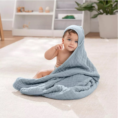 Comfy Cubs Baby Hooded Towels 2 Pack - Pacific Blue
