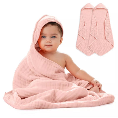 Comfy Cubs Baby Hooded Towels 2 Pack - Lace
