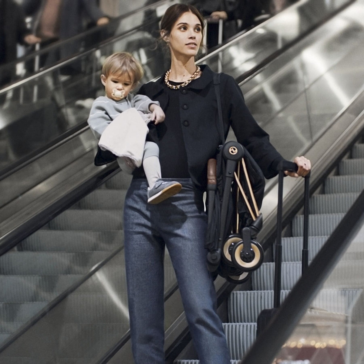 Cybex Coya Compact Stroller - Matte Black / Off White