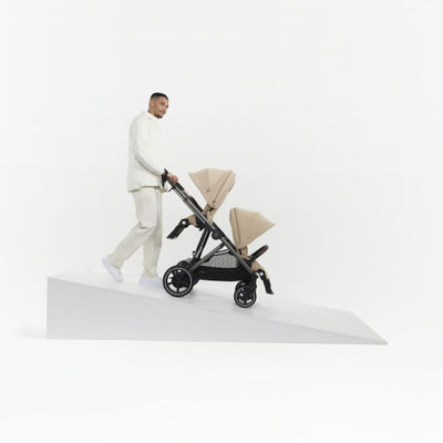 Cybex E - Gazelle S Stroller - Silver Frame/ Stone Grey Seat