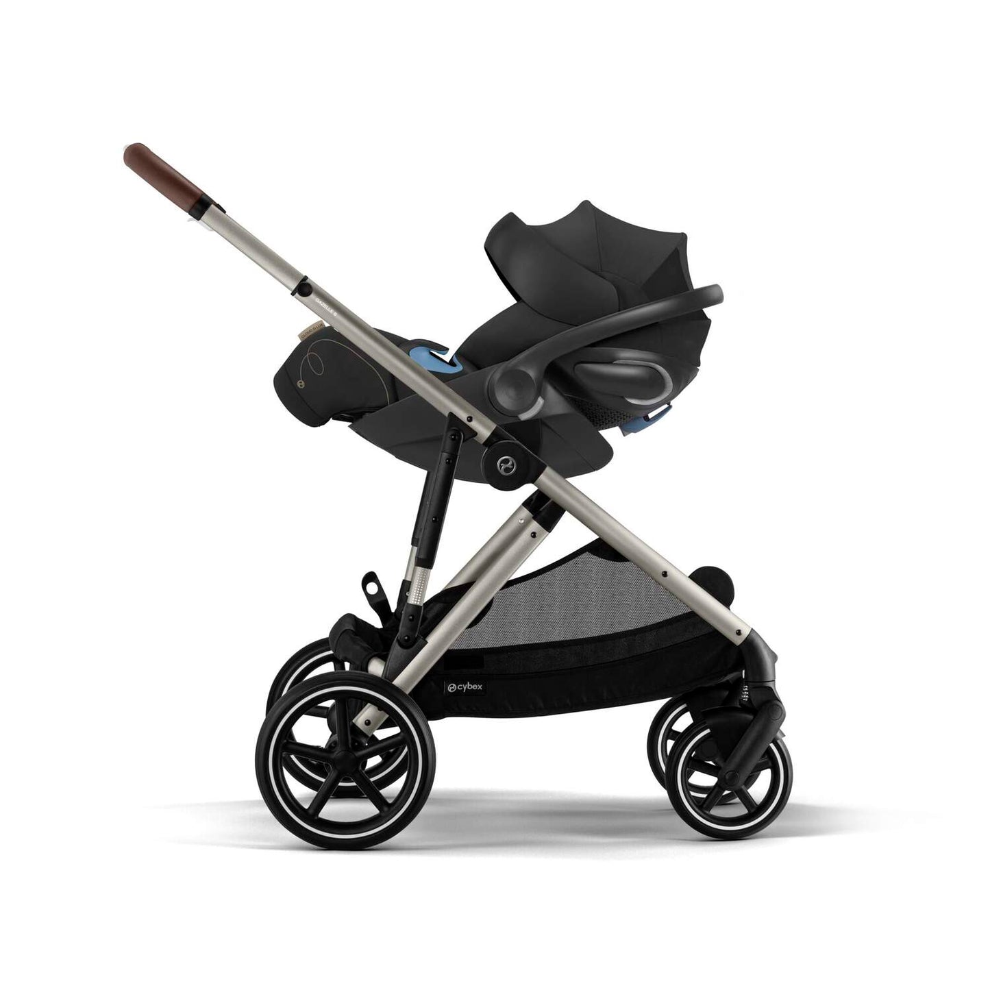 Cybex Gazelle S Single-to-Double Stroller - Taupe Frame / Almond Beige
